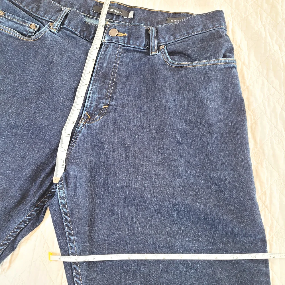 Banana Republic Tapered Fit RMD dark wash plain Jeans Sz 36x30